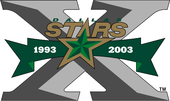 Dallas Stars 2002 03 Anniversary Logo vinyl decal